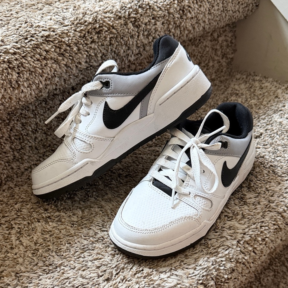Nike Kids Black and White Basketball shoes